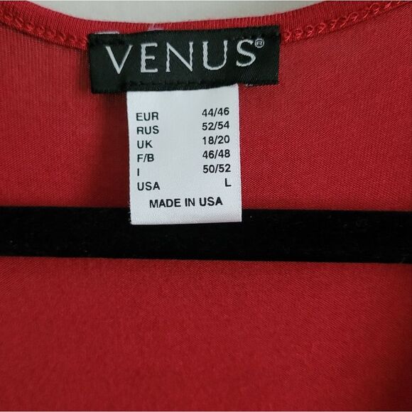 Venus Red Long Sleeve Draped Maxi Dress Size L - Picture 10 of 14